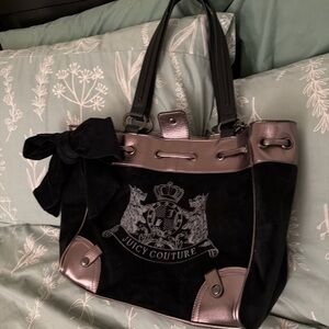Juicy Couture Black and Metallic Tote